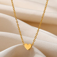 Stainless Steel Love Heart Necklace For Women 2023 New Trendy Lip Chain Simple Pendant Necklace Jewelry Gift Wholesalers