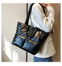 Handbag Female Large-capacity Bag Female New Tide Fashion Shoulder Bag Fall And Winter Cotton Bag Hundred Tote Bag