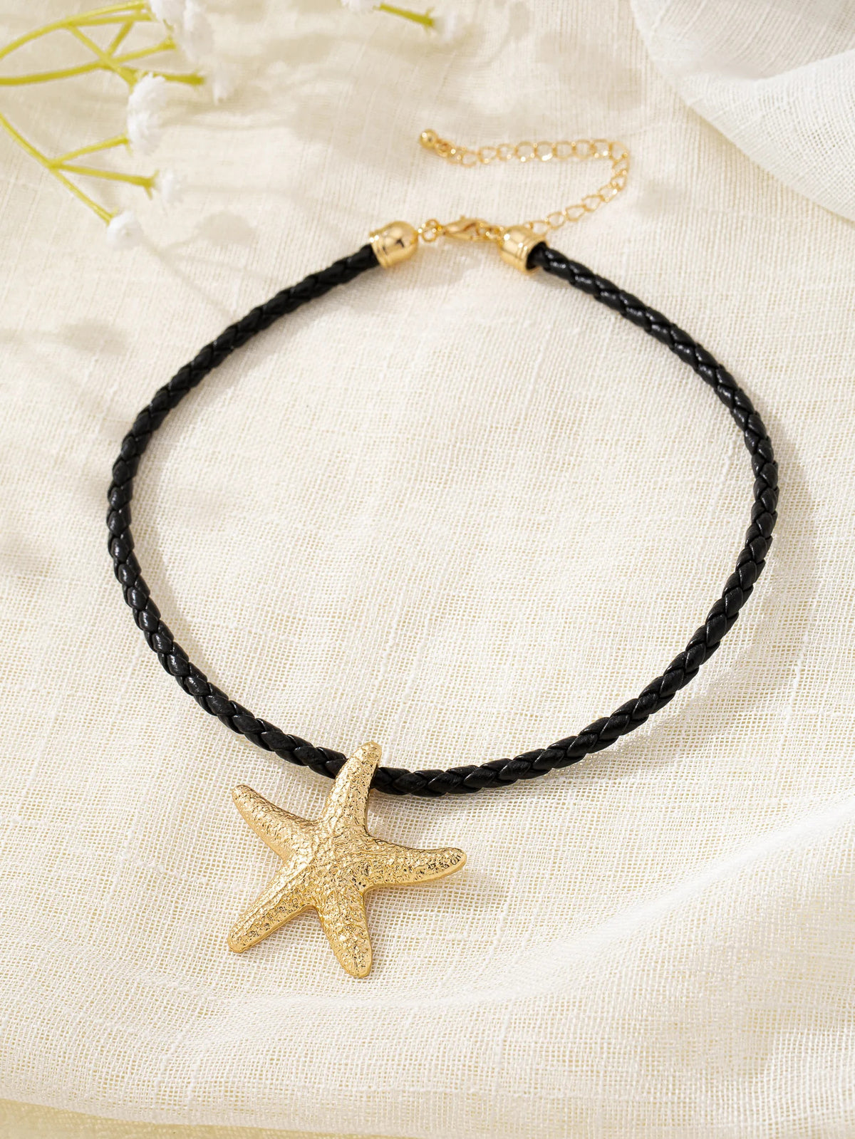 1 set of fashion cross-border hot simple ladies starfish necklace earrings three-piece set