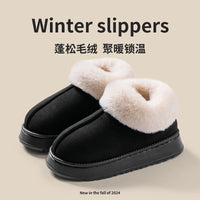 2024 High Quality of  Women's Fashion Snow Boots Fluffy Plush Faux Fur Soft Slippers Winter Indoor Comfortable Home men's Shoes