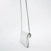 Women's Bag, Fashionable Single Shoulder Small Square Bag, Mini Chain Envelope, Crossbod Bag Women Silver Handbags