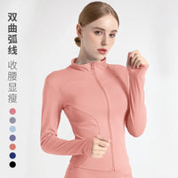 S-3XL Women's Tracksuit Jacket Slim Fit Long Sleeved Fitness Coat Yoga Tops With Thumb Holes Gym Jacket Workout Sweatshirts2024