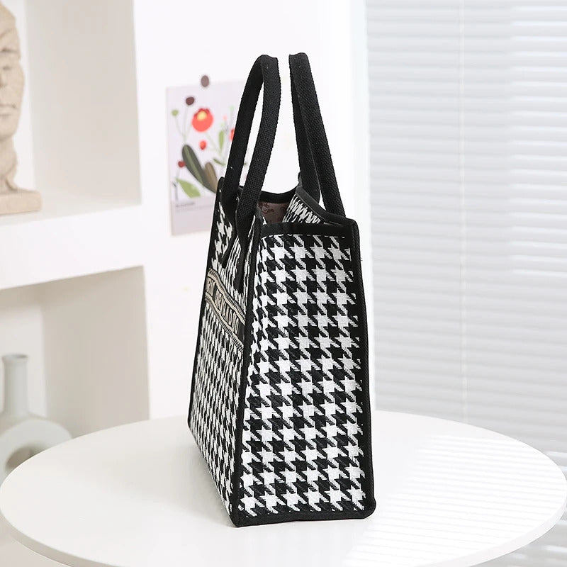 New Arrival! Fashionable Top-handle Bag with Cute Cat Pattern Large Capacity Mommy Bag for Women, Perfect for Work and Commuting