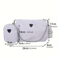 2024 Korean Style WOMEN'S Bag New Simple Nylon Mother-in-law Bag Student Fashion Style Shoulder Bag Crossbody Bag