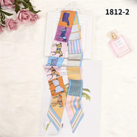 Horse Printing Bag Scarf 2024 New Small Skinny Silk Scarf Women Luxury Brand Foulard Women Tie Fashion Head Scarves For Ladies