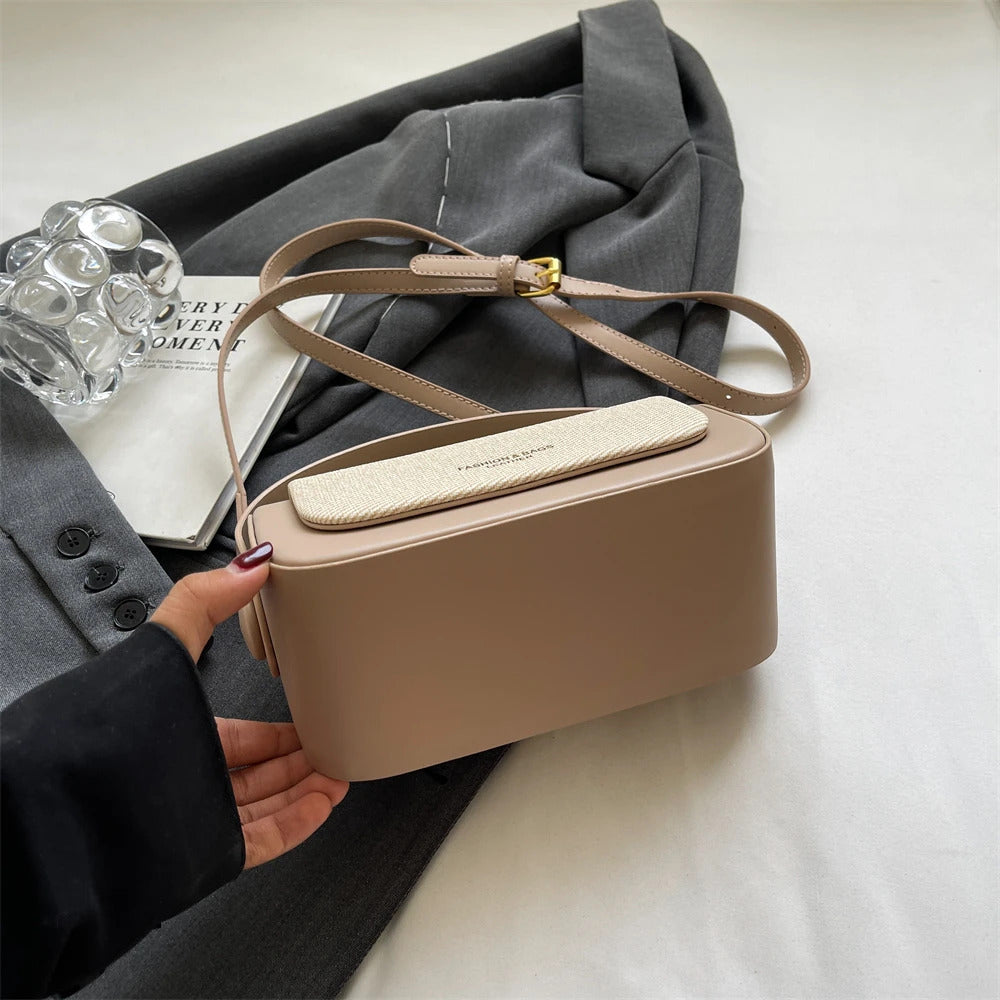 Simple Fashion Mini Square Women Crossbody Bags 2024 Luxury Designer Purses And Handbags Box Shape Pure Color Shoulder Satchels