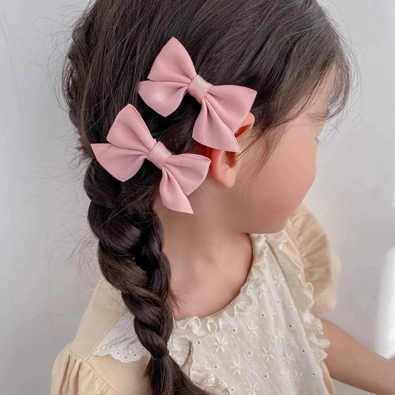 2 Piece Bow Hair Clip Elegant Flower Hair Clips For Kids Ladies Set Hairpin Hair Accessories Korean Style Bair Accessories