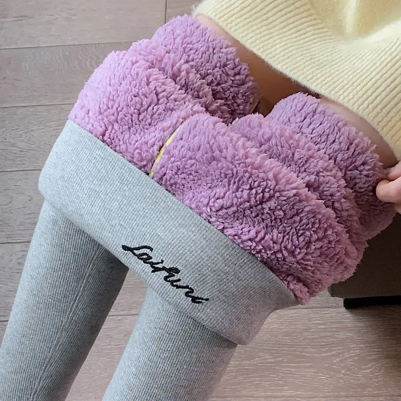 Winter Warm Leggings Women Adding Velvet and Thickening Leggings Small Feet Pencil Pants Outdoor Wearling Casual Stretchy Pants