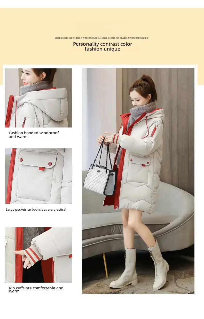 Winter Corduroy Cotton Clothes Women Medium Length Loose Student Cotton Gloves Outdoor Coat Urban Style Adult