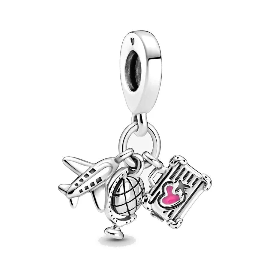 Europe 925 Silver Family Charm Fit Original Bracelet Jewelry Pendant Boy Girl Sparkling Mom Bead Sisters Pandora Dangle Plated