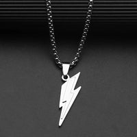 RAKOL Trendy Gamepad Lightning Stainless Steel Necklaces For Women Men Gold Color Metal Necklace Party Everyday Jewelry