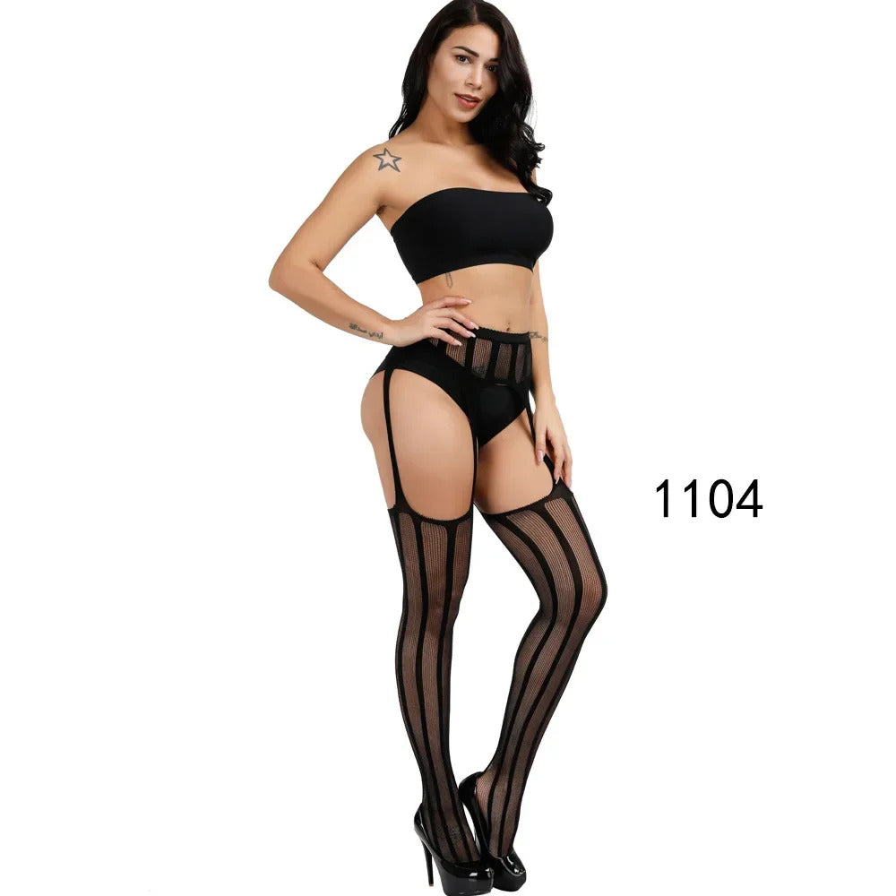 Comfort Lace Top Stockings Women's Sheer Thigh High Stockings Nylons Hosiery Black Red White Transparent Classic Silk Stockings