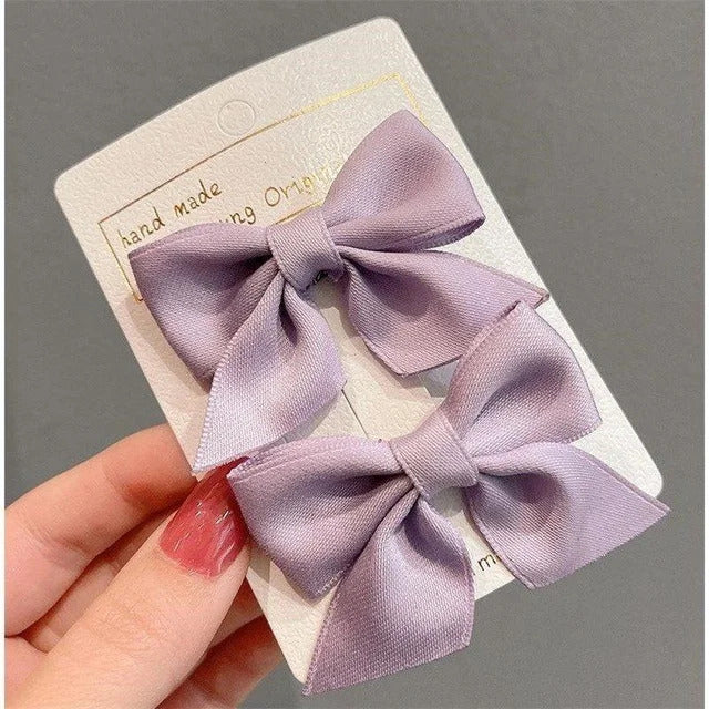 2 Piece Bow Hair Clip Elegant Flower Hair Clips For Kids Ladies Set Hairpin Hair Accessories Korean Style Bair Accessories