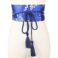 Fashion Floral Printed Luxury Bowknot Kimono Belt Wide Waist Band Corset Cummerbands Corset Waistband