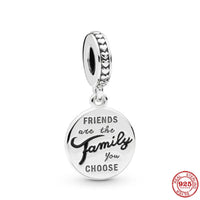 Europe 925 Silver Family Charm Fit Original Bracelet Jewelry Pendant Boy Girl Sparkling Mom Bead Sisters Pandora Dangle Plated