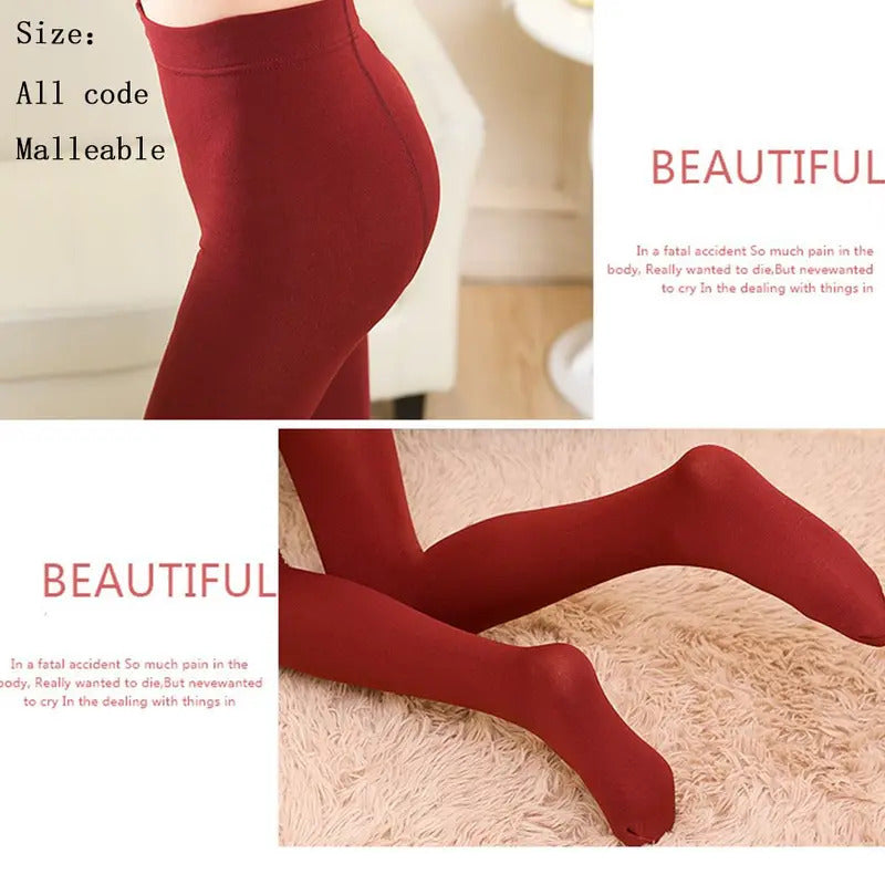 Thick Thermal Full Hosiery Winter Clothing Accessories Women's  Pantyhose Full Foot Tights Pants Fleece Leggings