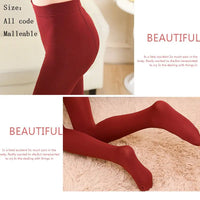 Thick Thermal Full Hosiery Winter Clothing Accessories Women's  Pantyhose Full Foot Tights Pants Fleece Leggings