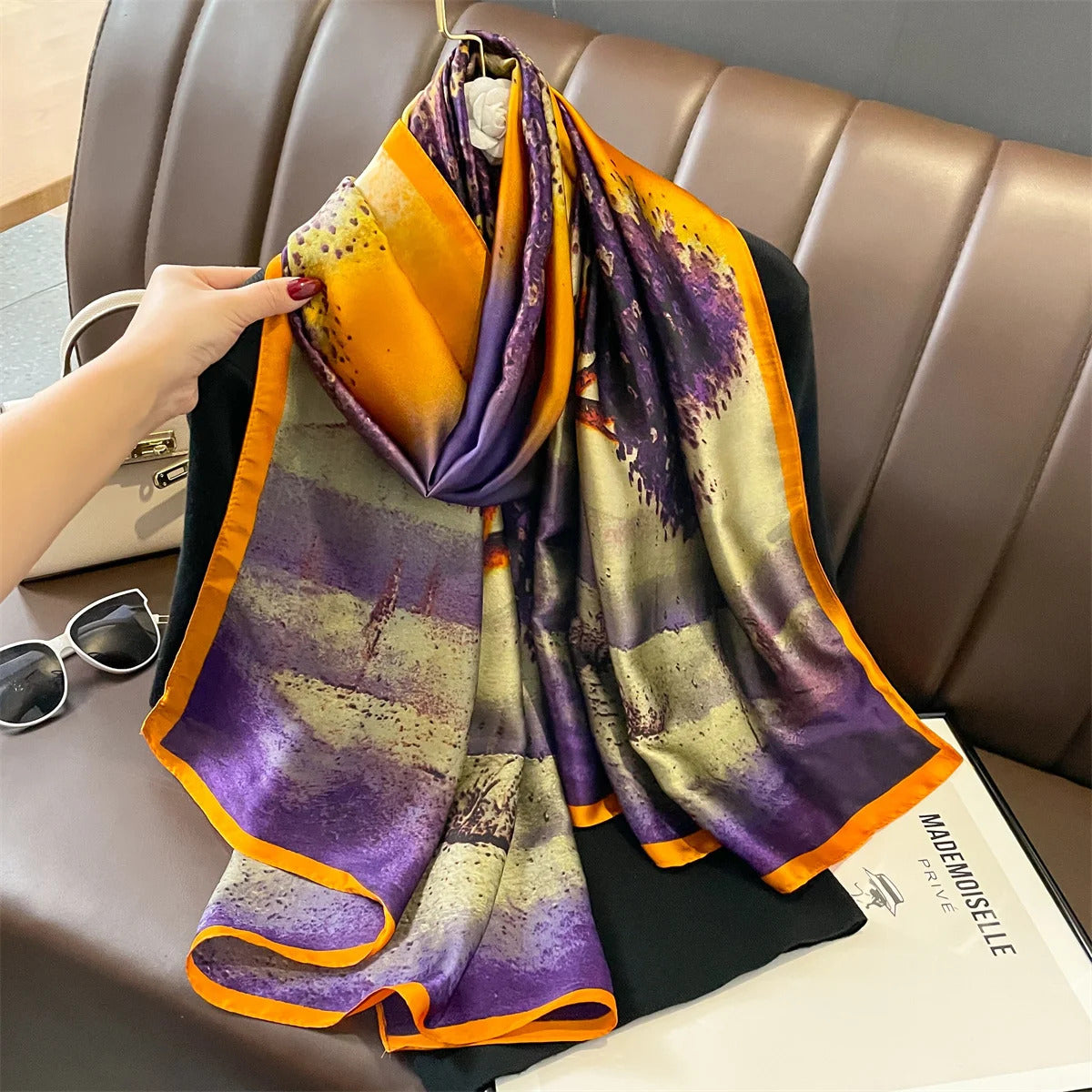 Luxury Brand Scarf Spring Summer Women Beach Sunscreen Fashion Party Shawl China Quality Silk Lady Popular Print Scarves Hijab