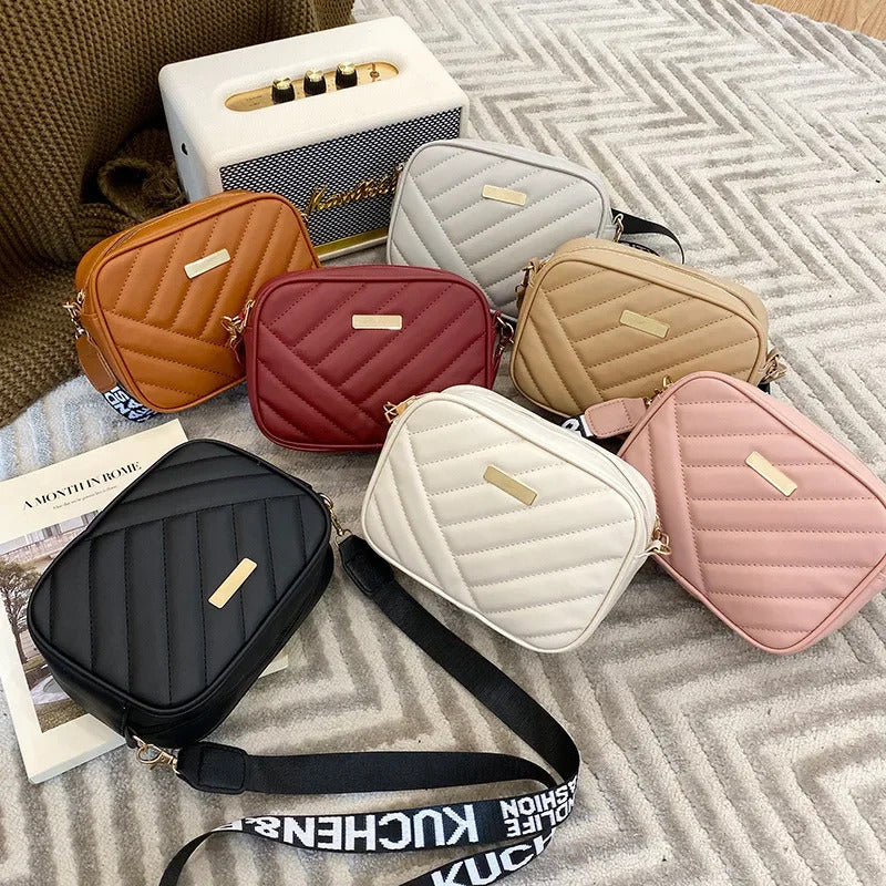 Fashion Women's Small Crossbody Bag PU Leather Messenger Bags Zipper Handbags Luxury Designer Purse Summer Travel Bag for Female