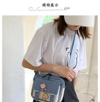 Korean Style Canvas Shoulder Bag For Women New Fashion Female Crossbody