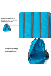 Light Blue Waterproof Ultra Light Foldable Backpack