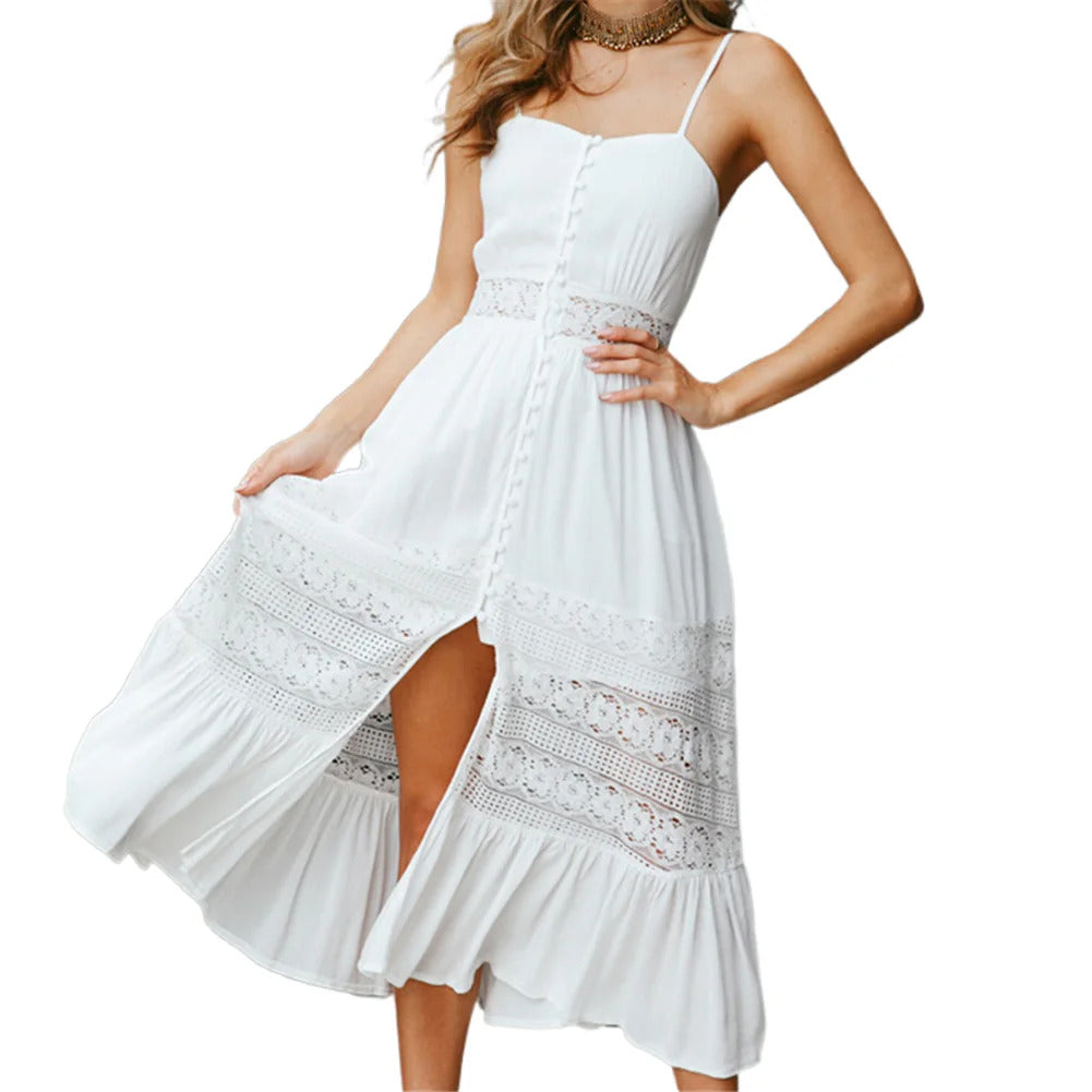 Summer White Dress For Woman 2023 Trendy Casual Beachwear Cover-ups Outfits New Boho Hippie Chic Long Maxi Dresses Elegant Party