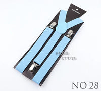 New Candy Color Adjustable Suspenders Elastic Leather Y-Back Braces Straps For Men Women Kids Pants Shirt Girl Skirt Accessories