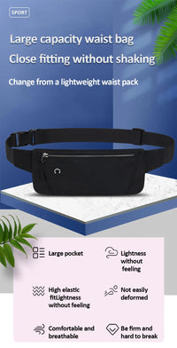 Running Waist Bag Sports Belt Pouch Mobile Phone Bag Men Women Waist Pack Lightweight Gym Sports Bag Waist Pack Adjustable Strap