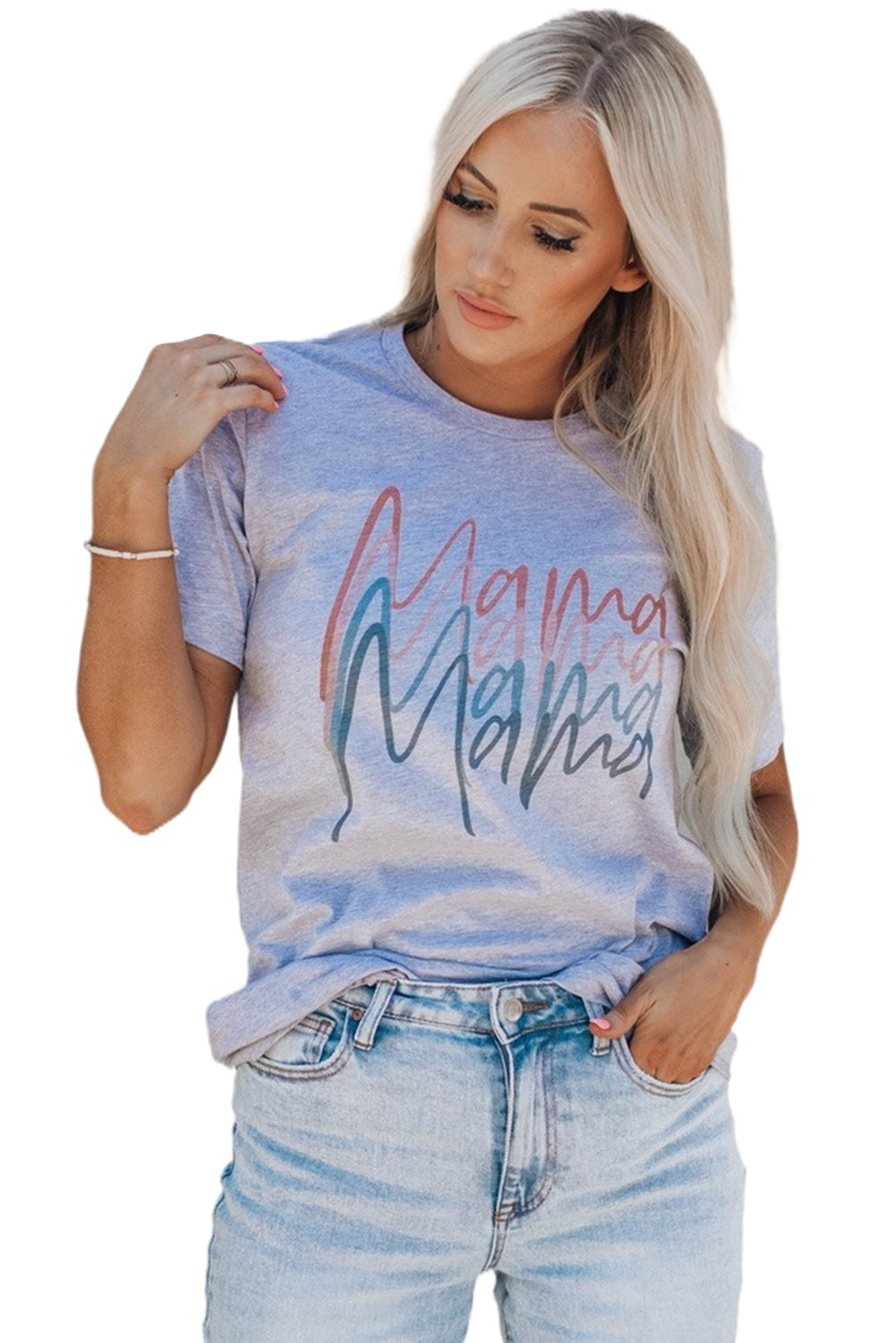 Gray Mama Quadruple Shadows Graphic Tee