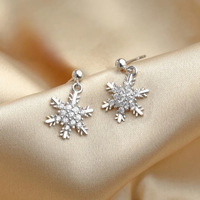 2023 New Red Bow Knot Snowflakes Drop Earring for Women Christmas Santa Claus Snowman Earrings Girls Xmas Jewelry Gifts