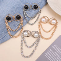 New Pearl Chain Waist Tighten Buckle Nail-free Metal Jeans Skirts Pants Clips Buttons Pins DIY Waist Tightener Clothing Buckles