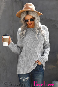 Wine Oversize Thick Pullover Sweater