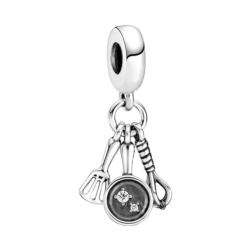 100% 925 Sterling Silver Love Puppy Football Camera Infinite Heart Beads Fit Original Pandora Charms Bracelet Women Jewelry Gift