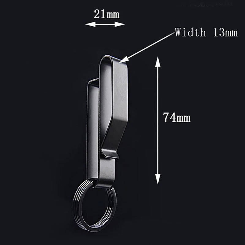 1Pc Outdoor Hanging Buckle Stainless Steel Detachable Key Chain Belt Clip Buckle Hanging Key Ring Holder Tool