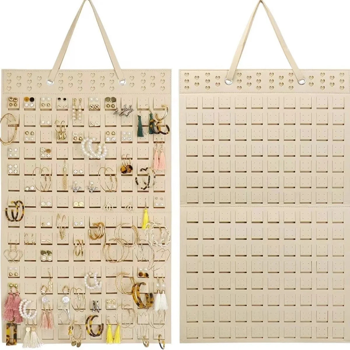 New Double Wall Mounted Jewelry Bag Jewelry Display Felt Earrings Storage Bag Necklace Ring Jewelry Organizer  Packaging