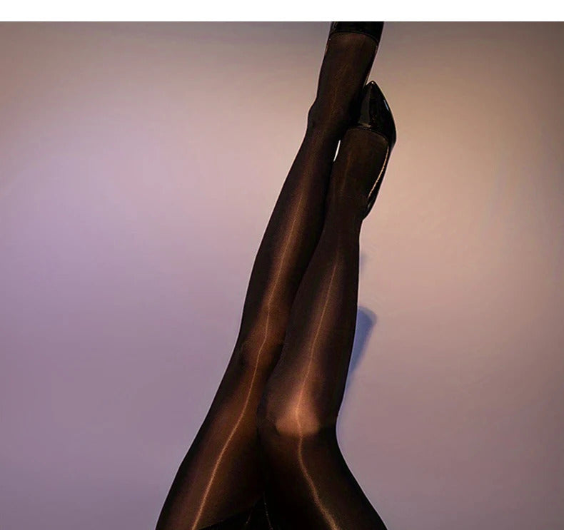 1pc Sexy Horse Oil tight High Elastic Stockings Mask Steel Stockings Lady Satin Shiny Ultra-thin Long Socks Pantyhose