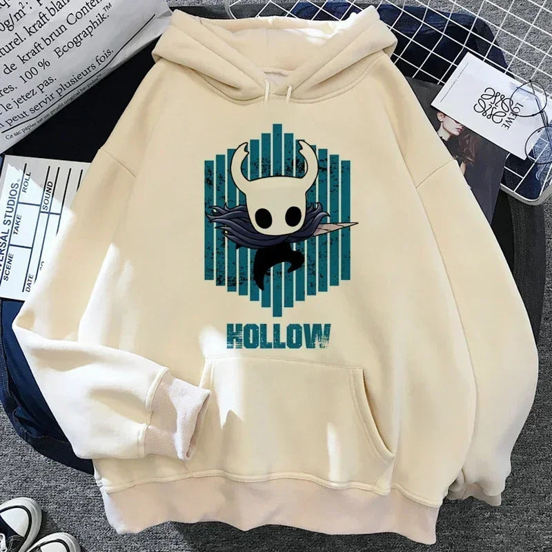 Hollow Knight Hoodies Men Korea Ulzzang Grunge Y2k Aesthetic Fmale Autumn and Winter Pullover Hoddies Graphic Streetwear