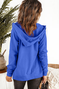 Blue Zip-up Hoodie Jacket