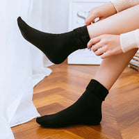 Women Winter Thicken Velvet Low Socks Solid Color Warm Socks Comfortable Thermal Velvet Wool Socks Elastic Seamless Snow Sock