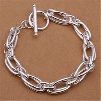 Fine 925 Sterling Silver Noble Nice Chain Solid Bracelet for Women Men Charms Party Gift Wedding Fashion Jewelry Hot Model