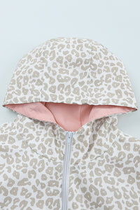 Leopard Full Zip Hooded Jacket