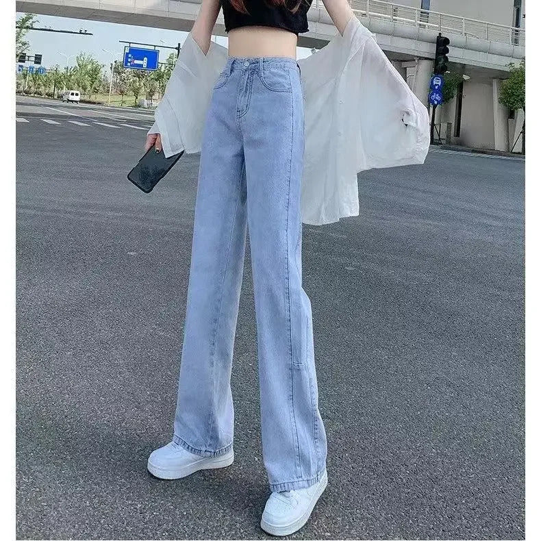 2024 new women's denim women's jeans miscellaneous straight pants are comfortable, exquisite and slim