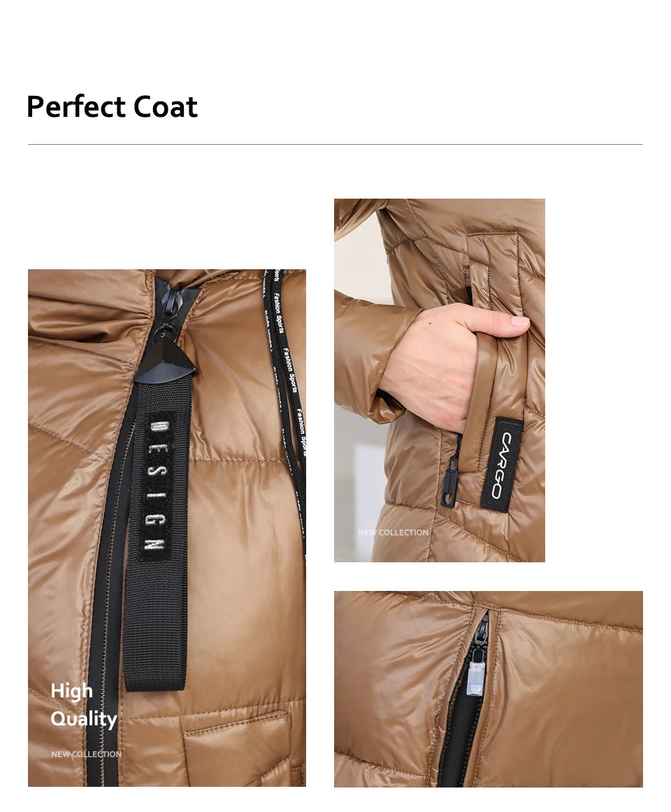 HaiLuoZi 2024 New Women's Winter Jacket Long Warm Windproof Hooded Zipper Quilted Casual Slim Cotton Lady Parkas Women Coat 6055