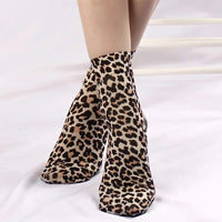 Chic Leopard Print Mesh Socks for Women - 2-Pack: Lightweight, Durable & Soft, Elevate Your Style & Comfort