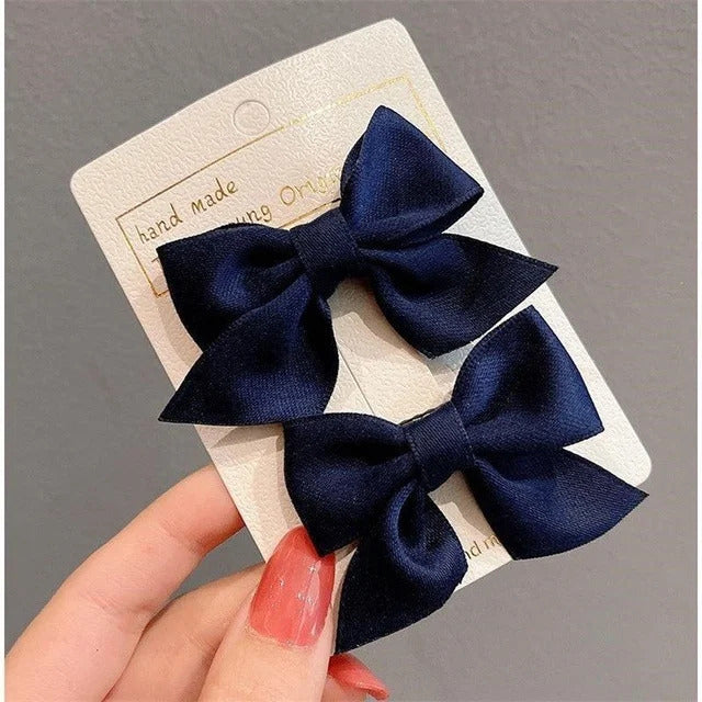 2 Piece Bow Hair Clip Elegant Flower Hair Clips For Kids Ladies Set Hairpin Hair Accessories Korean Style Bair Accessories