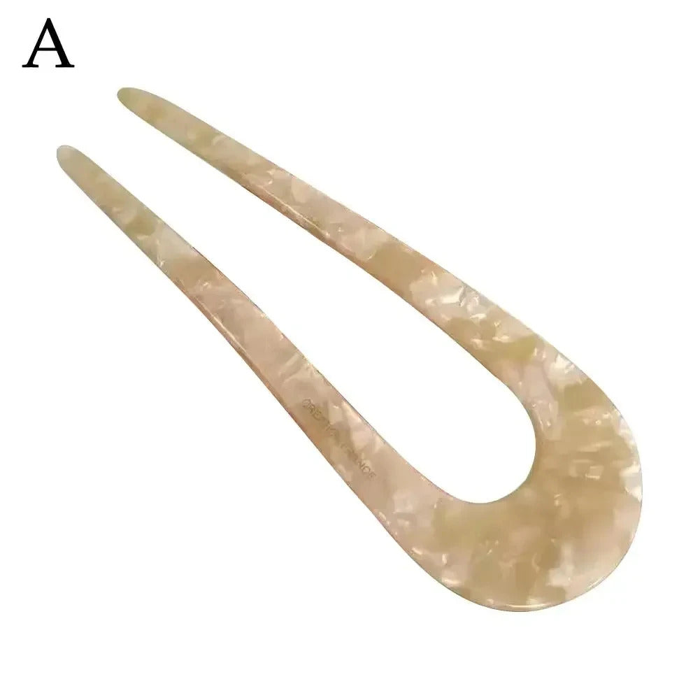 U-shaped Hairpin Female Meatball Head Pan Hair Hairpin New Head Simple Chinese Hairpin Modern Style Temperament Hairpin