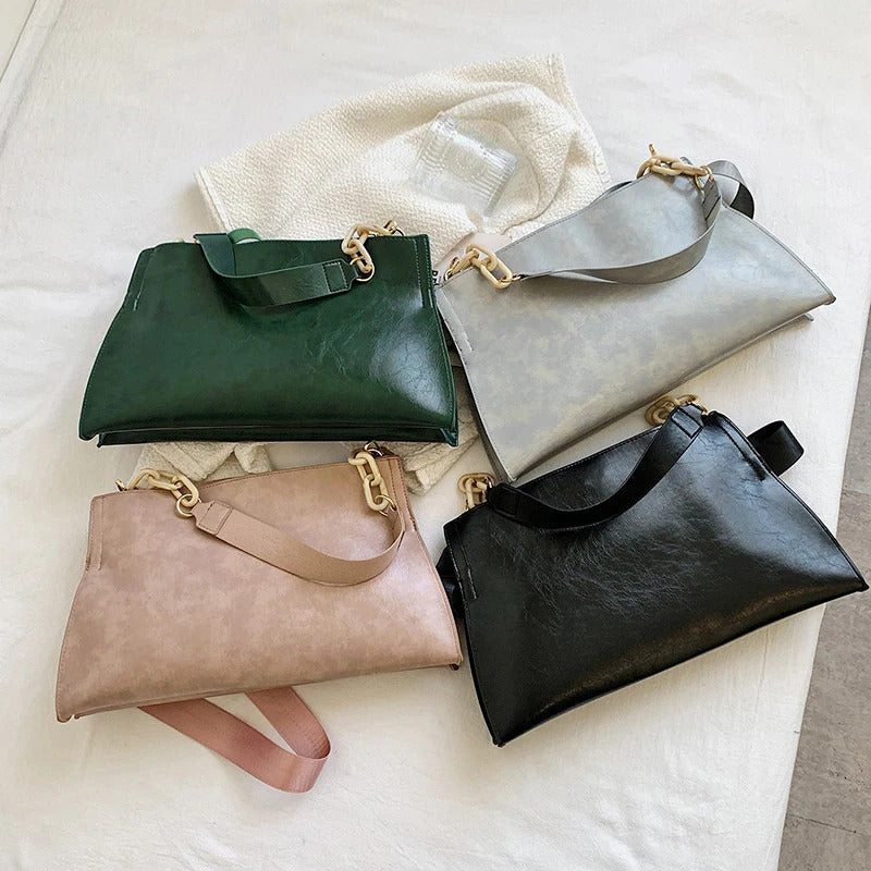 2024 New Design Handbags Women Shoulder Bag Soft Synthetic Leather Crossbody Large Capacity Fashion Female Underarm Bags