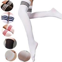 Thigh High Socks Striped Women Sexy Long Stockings Female Over Knee Socks Nylon Women'S Leg Warmers