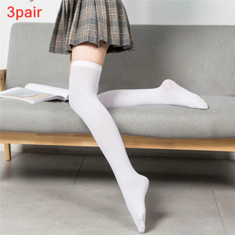 Black White Striped Long Socks Women Sexy Over Knee Thigh High Socks Over The Knee Stockings Ladies Girls Warm Long Tube Socks