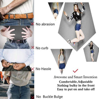 New Adjustable Stretch Elastic Waist Band Invisible Belt Buckle-Free Belts for Women Men Jean Pants Dress No Buckle Easy To Wear